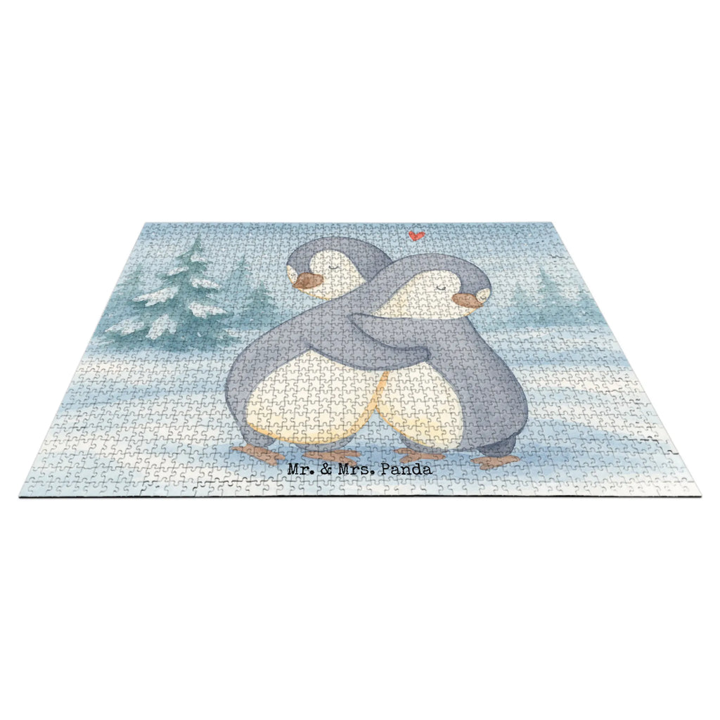 Puzzle penguins Cuddle Design Puzzle, Ehemann, Freundin, Freund, Partner, Liebe, Liebesgeschenk, Verlobung, Heiraten, Heiratsantrag, Hocheitstag, Ehefrau, Jahrestag, Liebesbeweis, Hochzeitstag, Geschenk für Frauen, für Ehemann, Geschenk für Freundin, Valentinstag, Geschenk für Partner, Mitbringsel, für Männer