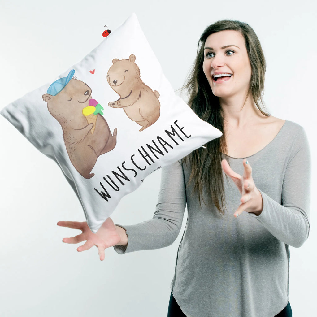 Personalisiertes Kissen Bären Papa Kissen, personalisiert, Name, Wunschname, bedrucken, Kopfkissen, Vatertag Geschenk, Papa Geschenke, Vater Geburtstag, Vatertag, Papa Geschenk, Papi Geschenk, Vater Geschenk