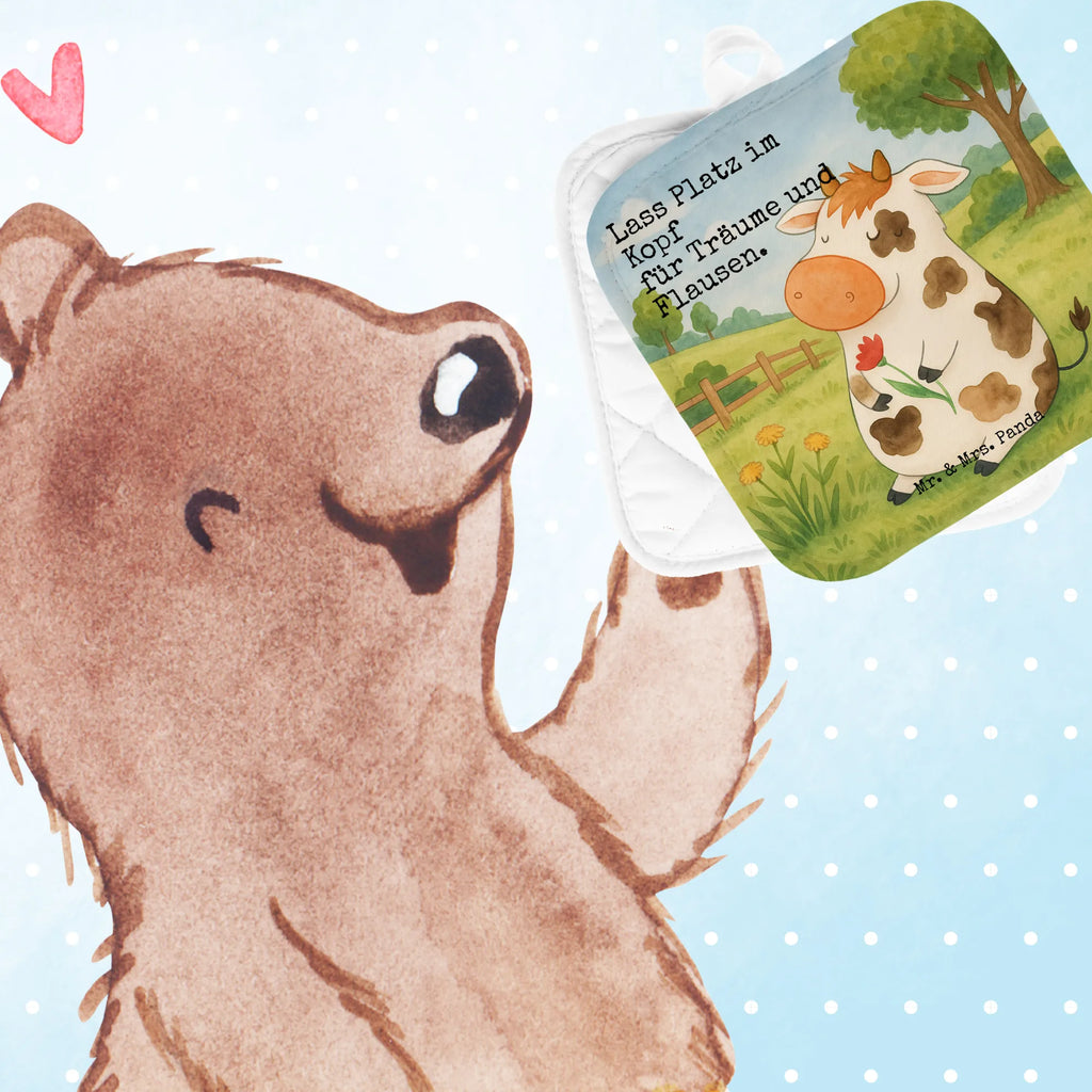 2er Set Topflappen  Kuh Design Topflappen, Topfuntersetzer, Ofenhandschuh, Topflappen Set, Topflappen lustig, Topflappen mit Spruch, Ofenhandschuhe, Topfhandschuhe, Topfhandschuh, Topflappenset, Topflappen 2er Set, Schöne Topflappen, Bauernhof, Hoftiere, Landwirt, Landwirtin, Kuh, Kühe, Träume, Flausen, Spruch, Magie, Motivtion, Hof, Milch, Milchkuh