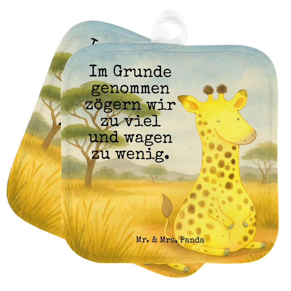 2er Set Topflappen  Giraffe Zufrieden Design Topflappen, Topfuntersetzer, Ofenhandschuh, Topflappen Set, Topflappen lustig, Topflappen mit Spruch, Ofenhandschuhe, Topfhandschuhe, Topfhandschuh, Topflappenset, Topflappen 2er Set, Schöne Topflappen, Afrika, Wildtiere, Giraffe, Zufrieden, Glück, Abenteuer