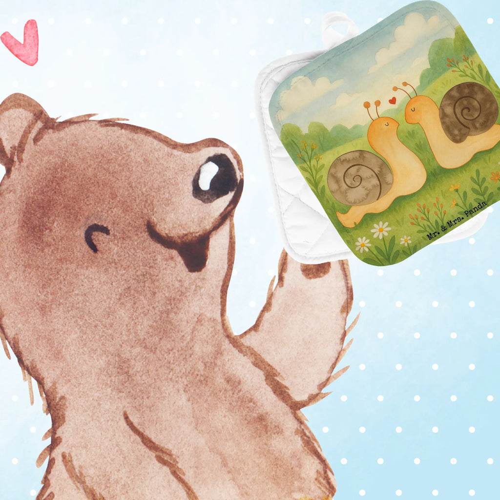 Pot holder Snails in love Design Topflappenset, Topflappen 2er Set, Schöne Topflappen, Topfhandschuhe, Topfuntersetzer, Ofenhandschuhe, Topflappen, Topfhandschuh, Topflappen mit Spruch, Topflappen Set, Topflappen lustig, Ofenhandschuh, Liebe, Partner, Freund, Freundin, Ehemann, Ehefrau, Heiraten, Verlobung, Heiratsantrag, Liebesgeschenk, Jahrestag, Hocheitstag