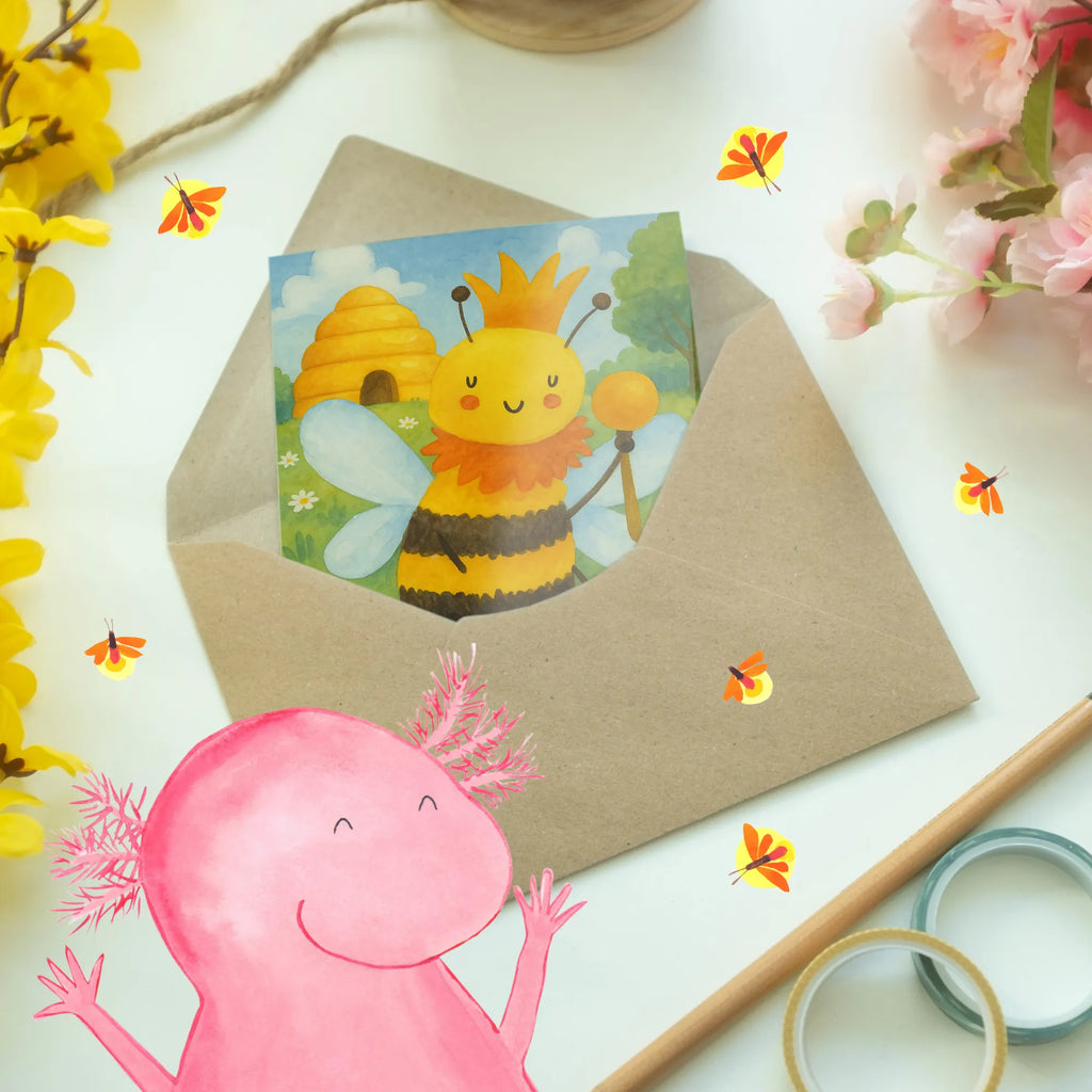 Greetings card bee king Design Grußkarte, Klappkarte, Einladungskarte, Glückwunschkarte, Hochzeitskarte, Geburtstagskarte, Karte, Ansichtskarten, Biene, Wespe, Hummel