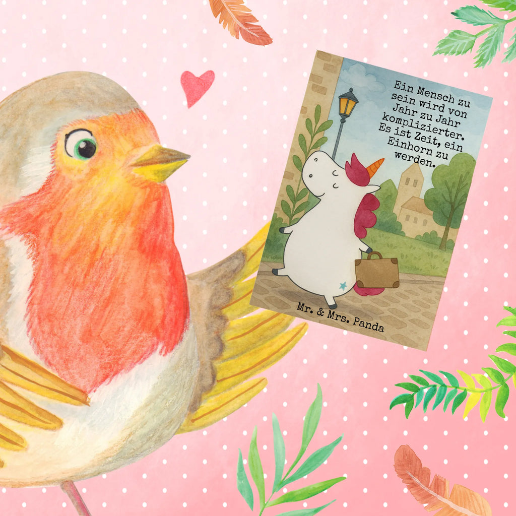 Greetings card unicorn Suitcase Design Grußkarte, Glückwunschkarte, Einladungskarte, Hochzeitskarte, Klappkarte, Geburtstagskarte, Ansichtskarten, Karte, Einhorn, Einhörner, Einhorn Deko, Unicorn, Verreisen, Gepäck, unicorn, albern, Abenteuer, Erwachsen, Reise, Kind, Koffer, witzig, lustig, Spaß