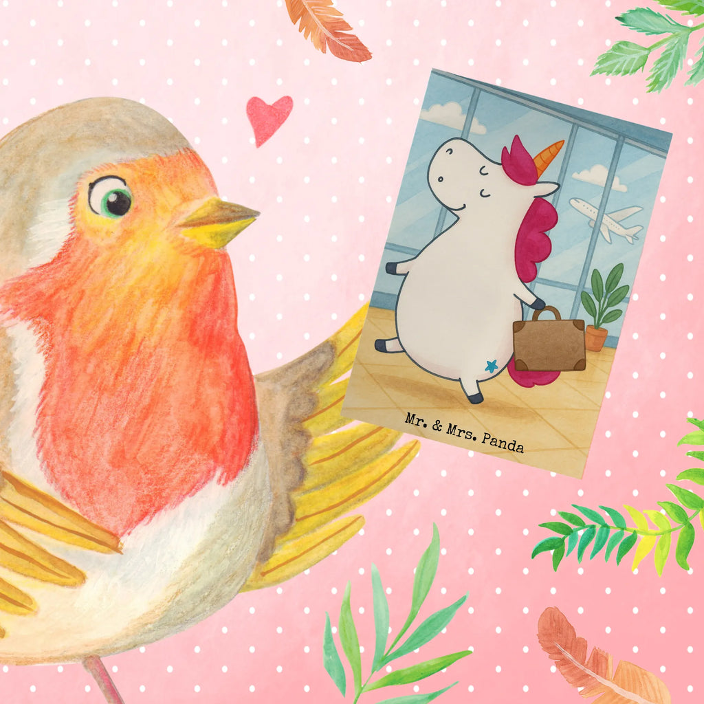 Greetings card unicorn Suitcase Design Grußkarte, Glückwunschkarte, Einladungskarte, Hochzeitskarte, Klappkarte, Geburtstagskarte, Ansichtskarten, Karte, Einhorn, Einhörner, Einhorn Deko, Unicorn, Verreisen, Gepäck, unicorn, albern, Abenteuer, Erwachsen, Reise, Kind, Koffer, witzig, lustig, Spaß