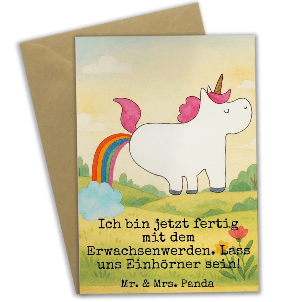 Grußkarte Einhorn Pupsen Design Grußkarte, Klappkarte, Einladungskarte, Glückwunschkarte, Hochzeitskarte, Geburtstagskarte, Karte, Ansichtskarten, Einhorn, Einhörner, Einhorn Deko, Unicorn, Pups, Regenbogen, Glitzer, Einhornpower, Erwachsenwerden, Spaß, lustig, Freundin