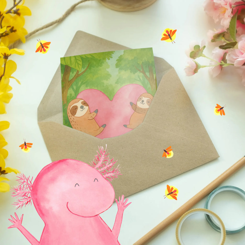 Grußkarte Faultiere Herz Design Grußkarte, Klappkarte, Einladungskarte, Glückwunschkarte, Hochzeitskarte, Geburtstagskarte, Karte, Ansichtskarten, Liebe, Partner, Freund, Freundin, Ehemann, Ehefrau, Heiraten, Verlobung, Heiratsantrag, Liebesgeschenk, Jahrestag, Hocheitstag, Valentinstag, Geschenk für Frauen, Hochzeitstag, Mitbringsel, Geschenk für Freundin, Geschenk für Partner, Liebesbeweis, für Männer, für Ehemann