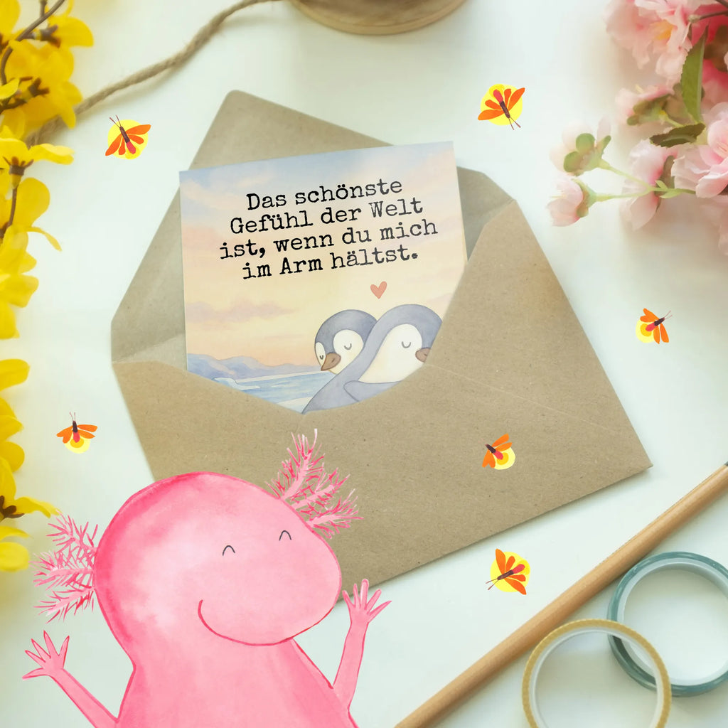 Kartka okolicznościowa Pingwiny przytulanie Design Grußkarte, Klappkarte, Einladungskarte, Glückwunschkarte, Hochzeitskarte, Geburtstagskarte, Karte, Ansichtskarten, Liebe, Partner, Freund, Freundin, Ehemann, Ehefrau, Heiraten, Verlobung, Heiratsantrag, Liebesgeschenk, Jahrestag, Hocheitstag, Valentinstag, Geschenk für Frauen, Hochzeitstag, Mitbringsel, Geschenk für Freundin, Geschenk für Partner, Liebesbeweis, für Männer, für Ehemann