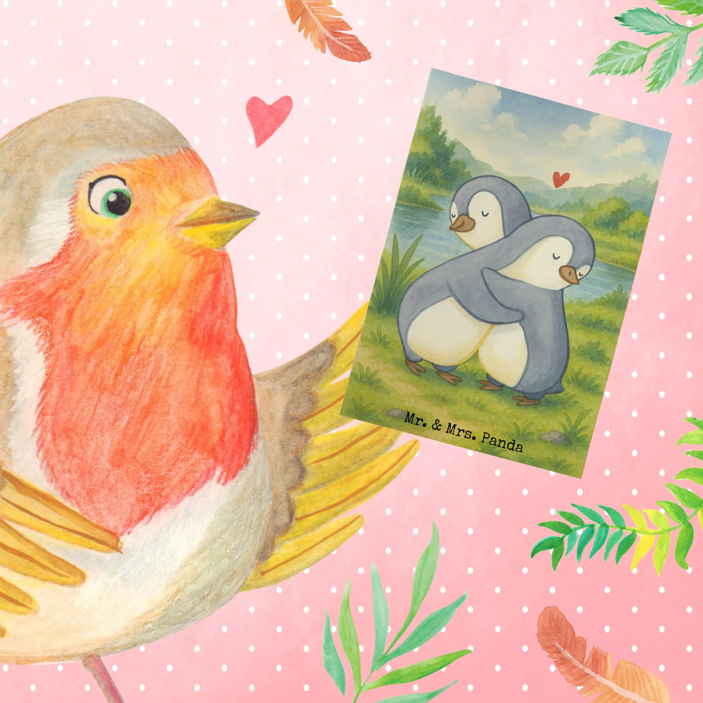 Kartka okolicznościowa Pingwiny przytulanie Design Grußkarte, Klappkarte, Einladungskarte, Glückwunschkarte, Hochzeitskarte, Geburtstagskarte, Karte, Ansichtskarten, Liebe, Partner, Freund, Freundin, Ehemann, Ehefrau, Heiraten, Verlobung, Heiratsantrag, Liebesgeschenk, Jahrestag, Hocheitstag, Valentinstag, Geschenk für Frauen, Hochzeitstag, Mitbringsel, Geschenk für Freundin, Geschenk für Partner, Liebesbeweis, für Männer, für Ehemann
