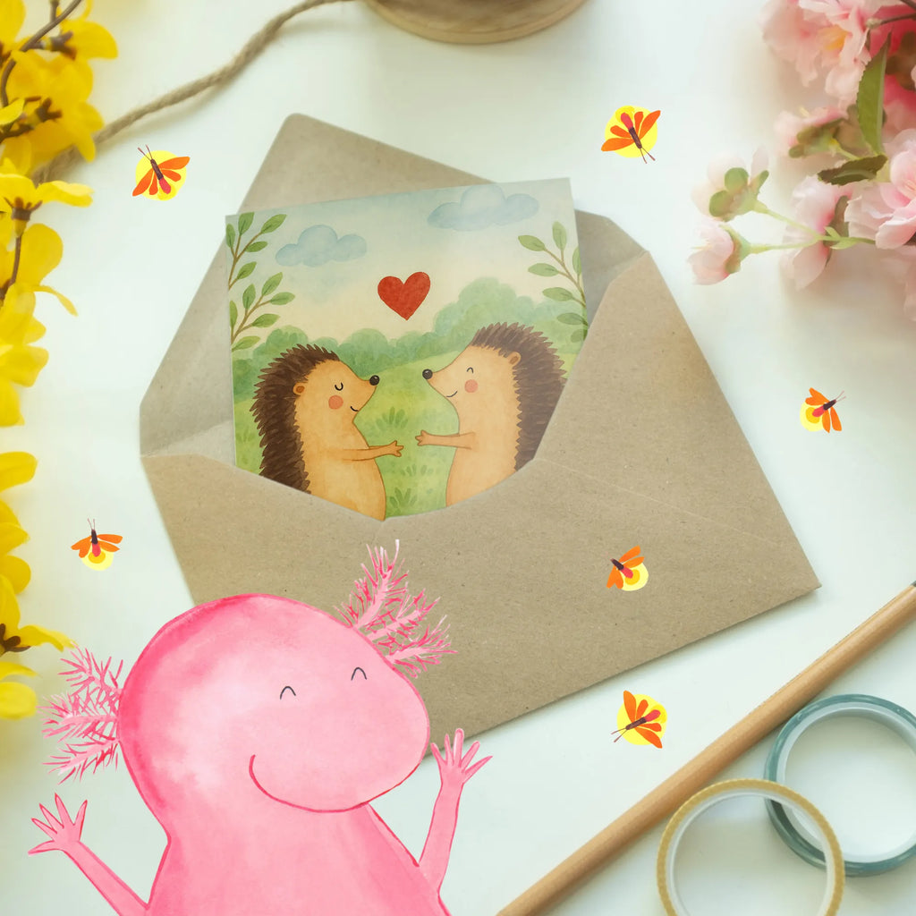 Greetings card Hedgehogs in love Design Grußkarte, Klappkarte, Einladungskarte, Glückwunschkarte, Hochzeitskarte, Geburtstagskarte, Karte, Ansichtskarten, Liebe, Partner, Freund, Freundin, Ehemann, Ehefrau, Heiraten, Verlobung, Heiratsantrag, Liebesgeschenk, Jahrestag, Hocheitstag, Verliebt, Verlobt, Verheiratet, Geschenk, Liebesbeweis, Hochzeitstag, Hochzeit, Igel
