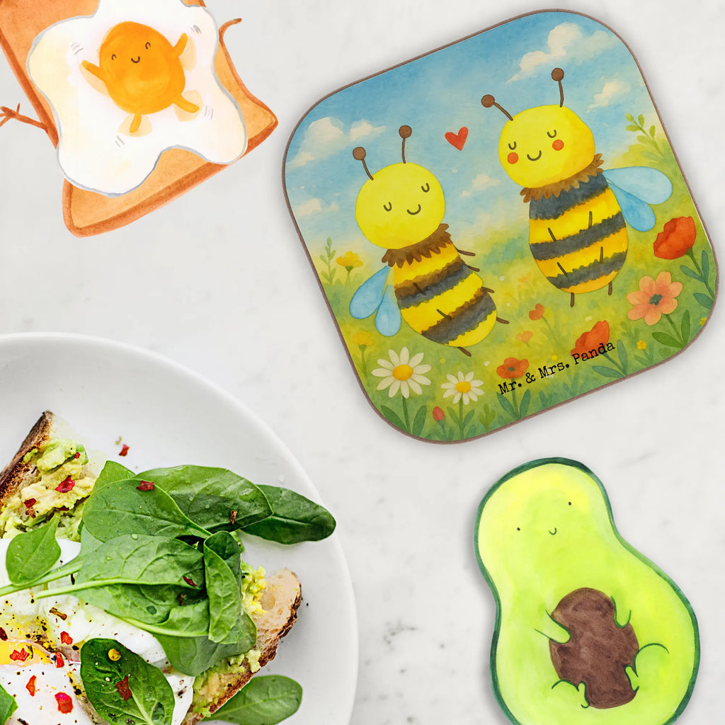 Square coaster bee In love Design Untersetzer, Bierdeckel, Glasuntersetzer, Untersetzer Gläser, Getränkeuntersetzer, Untersetzer aus Holz, Untersetzer für Gläser, Korkuntersetzer, Untersetzer Holz, Holzuntersetzer, Tassen Untersetzer, Untersetzer Design, Biene, Wespe, Hummel