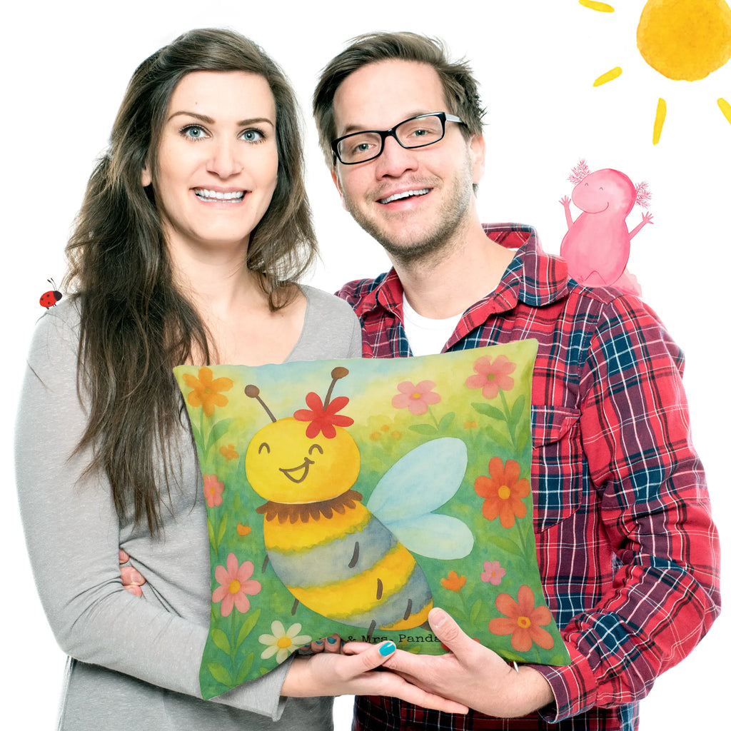 Cushion bee flower Design Kissenhülle, Kopfkissen, Sofakissen, Dekokissen, Motivkissen, sofakissen, sitzkissen, Kissen, Kissenbezüge, Kissenbezug 40x40, Kissen 40x40, Kissenhülle 40x40, Zierkissen, Couchkissen, Dekokissen Sofa, Sofakissen 40x40, Dekokissen 40x40, Kopfkissen 40x40, Kissen 40x40 Waschbar, Biene, Wespe, Hummel