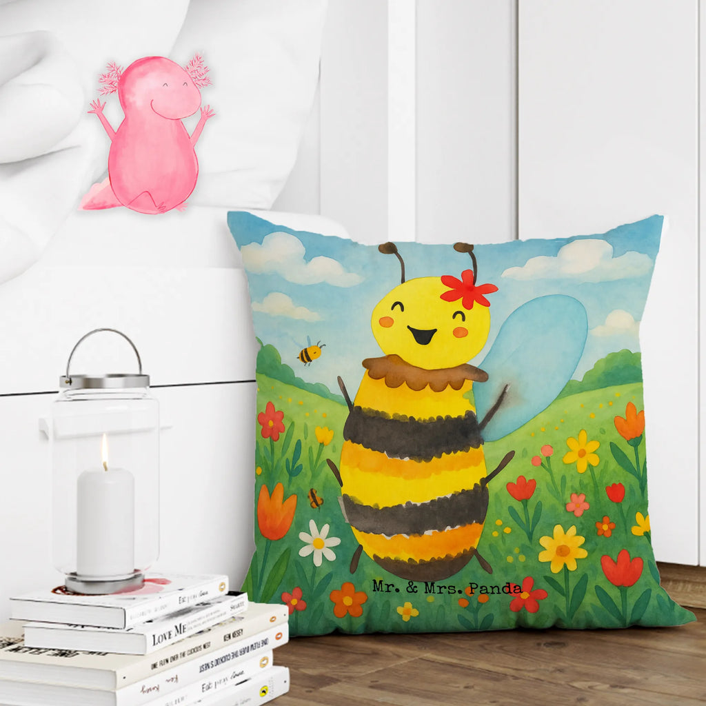 Cushion bee happy Design Sofakissen, Dekokissen, Zierkissen, Kissenbezüge, Kopfkissen, Kissenhülle 40x40, sofakissen, Kissen 40x40, Kissenhülle, Dekokissen 40x40, Kissen, Kissenbezug 40x40, Kissen 40x40 Waschbar, Couchkissen, sitzkissen, Kopfkissen 40x40, Motivkissen, Dekokissen Sofa, Sofakissen 40x40, Biene, Wespe, Hummel