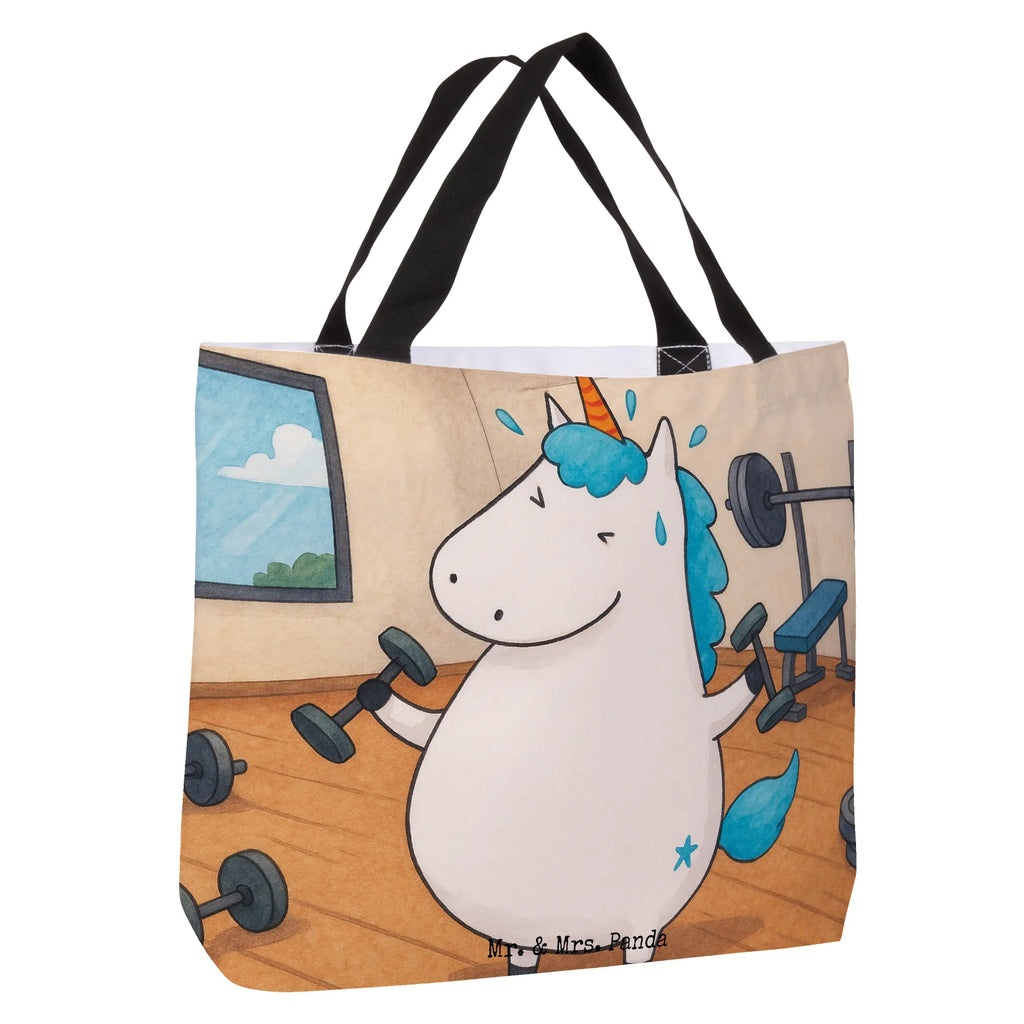 Shopper Einhorn Fitness Design Beutel, Einkaufstasche, Tasche, Strandtasche, Einkaufsbeutel, Shopper, Schultasche, Freizeittasche, Tragebeutel, Schulbeutel, Alltagstasche, Einhorn, Einhörner, Einhorn Deko, Unicorn, Gym, Fitness, Fitnessstudio, Diät, Abnehmen, Sport, Pumpen, Geräte, Sixpack