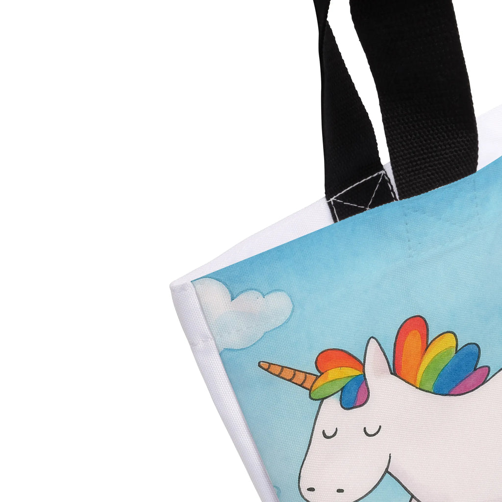 Shopper Einhorn Happy Design Beutel, Einkaufstasche, Tasche, Strandtasche, Einkaufsbeutel, Shopper, Schultasche, Freizeittasche, Tragebeutel, Schulbeutel, Alltagstasche, Einhorn, Einhörner, Einhorn Deko, Unicorn, glücklich, fröhlich, Spaß, Freude, Lebensfreude, witzig, spannend, Lächeln, Lachen