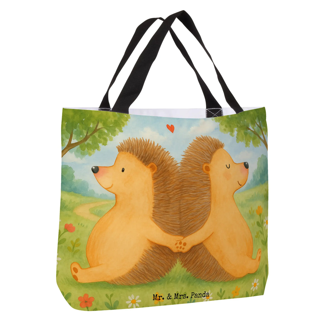 Shopper Igel händchenhaltend Design Freizeittasche, Shopper, Alltagstasche, Beutel, Einkaufsbeutel, Schulbeutel, Tasche, Strandtasche, Einkaufstasche, Tragebeutel, Schultasche, Liebe, Partner, Freund, Freundin, Ehemann, Ehefrau, Heiraten, Verlobung, Heiratsantrag, Liebesgeschenk, Jahrestag, Hocheitstag, Gemeinsamkeit, Hochzeit, Igelliebe, Liebesbeweis, Lieblingsmensch, Igel, Geschenk für zwei, große Liebe, Liebesbotschaft, Hand in Hand, Love