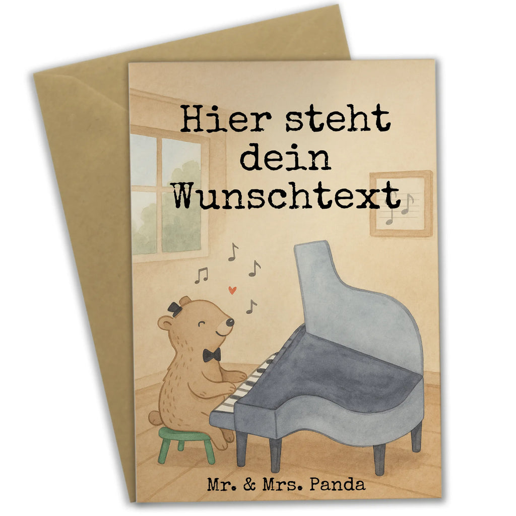 Personalised greetings card Bear piano Design Personalisiertere Klappkarte, Grußkarte selber drucken, Personalisierte Hochzeitskarte, Personalisierte Karte, Personalisierte Grußkarte, Grußkarte selbst gestalten, Personalisierte Geburtstagskarte, Grußkarte mit Namen, Grußkarten personalisiert, Personalisierte Glückwunschkarte, Grußkarte mit persönlichen Nachrichten, Grußkarte als Geldgeschenk, Personalisierte Einladungskarte, Instrumente, Geschenke Musiker, Musikliebhaber, Pianist, Flügel, Bär, Klassik, Konzert, Klavier