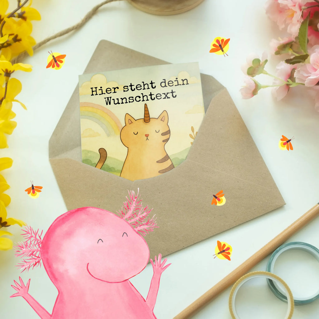 Personalisierte Grußkarte Einhorn Katze Design Grußkarte selbst gestalten, Grußkarte mit Namen, Grußkarte mit persönlichen Nachrichten, Personalisierte Glückwunschkarte, Grußkarte als Geldgeschenk, Personalisierte Grußkarte, Grußkarte selber drucken, Personalisierte Karte, Personalisierte Hochzeitskarte, Personalisierte Einladungskarte, Personalisiertere Klappkarte, Personalisierte Geburtstagskarte, Grußkarten personalisiert, Einhorn, Einhörner, Einhorn Deko, Unicorn, Einhornpower, Erwachsenwerden, Katze, Katzenhorn, Regenbogen, Kittyhorn, Mieze, Katzer, Glitzer, Einhornkatze