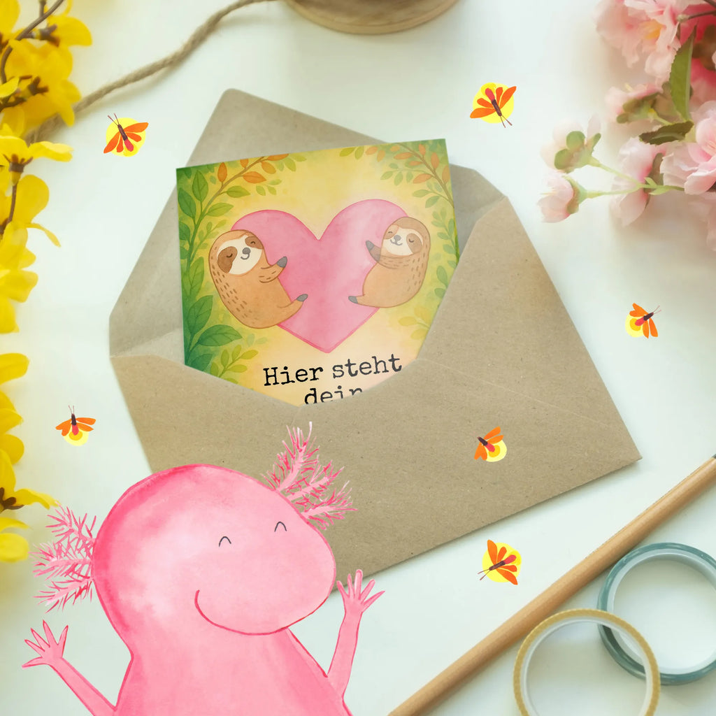 Personalised greetings card sloths Heart Design Personalisierte Einladungskarte, Grußkarte selbst gestalten, Personalisierte Hochzeitskarte, Personalisiertere Klappkarte, Grußkarte als Geldgeschenk, Personalisierte Glückwunschkarte, Grußkarte mit persönlichen Nachrichten, Grußkarten personalisiert, Personalisierte Geburtstagskarte, Personalisierte Karte, Personalisierte Grußkarte, Grußkarte mit Namen, Grußkarte selber drucken, Liebe, Partner, Freund, Freundin, Ehemann, Ehefrau, Heiraten, Verlobung, Heiratsantrag, Liebesgeschenk, Jahrestag, Hocheitstag, Hochzeitstag, Geschenk für Frauen, Liebesbeweis, Geschenk für Partner, für Männer, für Ehemann, Valentinstag, Mitbringsel, Geschenk für Freundin