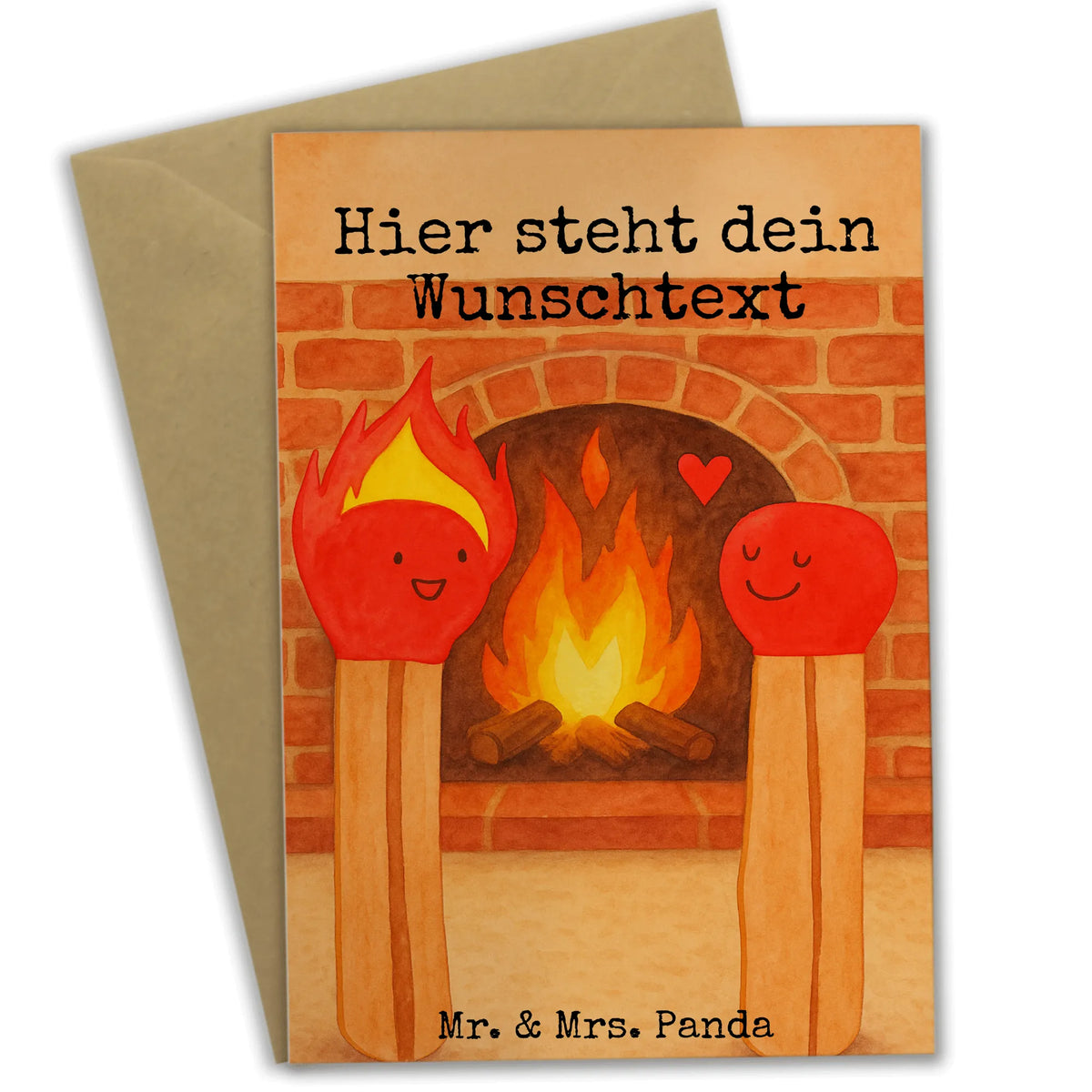 Personalisierte Grußkarte Streichhölzer Design
