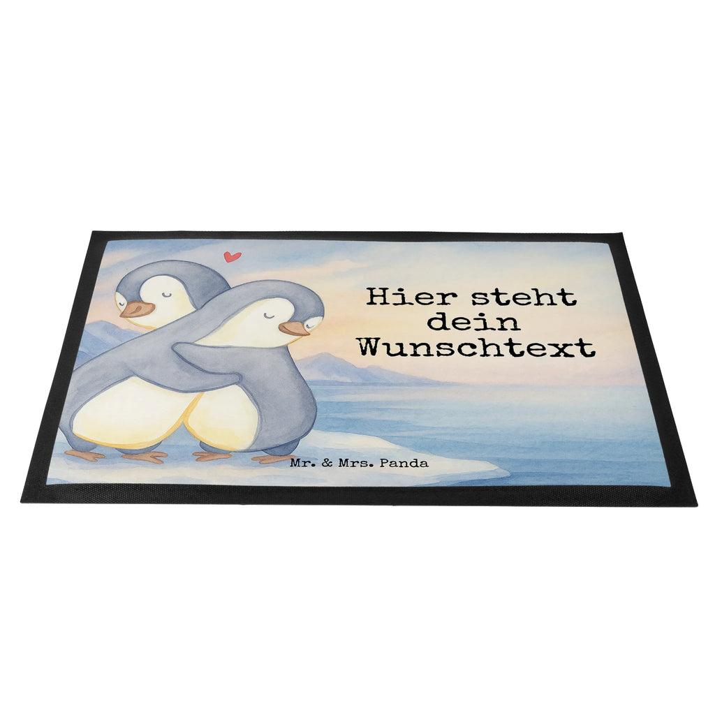 Personalisierte Fußmatte Pinguine Kuscheln Design Türvorleger mit Namen, Namensfussmatte, Fußmatte mit Namen, Bedrucken, Personalisiert, Haustürmatte personalisiert, Türvorleger personalisiert, Personalisierte Fußmatte, Personalisieruung, Fußmatte bedrucken, Wunschnamen, Liebe, Partner, Freund, Freundin, Ehemann, Ehefrau, Heiraten, Verlobung, Heiratsantrag, Liebesgeschenk, Jahrestag, Hocheitstag, Mitbringsel, Geschenk für Frauen, für Männer, Geschenk für Freundin, für Ehemann, Valentinstag, Geschenk für Partner, Hochzeitstag, Liebesbeweis