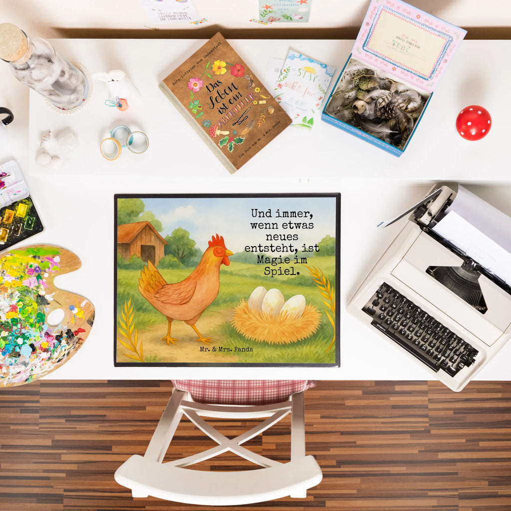 Podkładka na biurko kurczak Dumny Design Schreibtisch Unterlagen, Schreibwaren, Bürobedarf, Schreibtischauflage, Schreibtischunterlage Groß, Schreibunterlage, Büroartikel, Bauernhof, Hoftiere, Landwirt, Landwirtin, Hahn, Hühner, Motivation, Geburt, Spruch, Hof, Magie, Eier, Schwangerschaft, Henne, Landleben