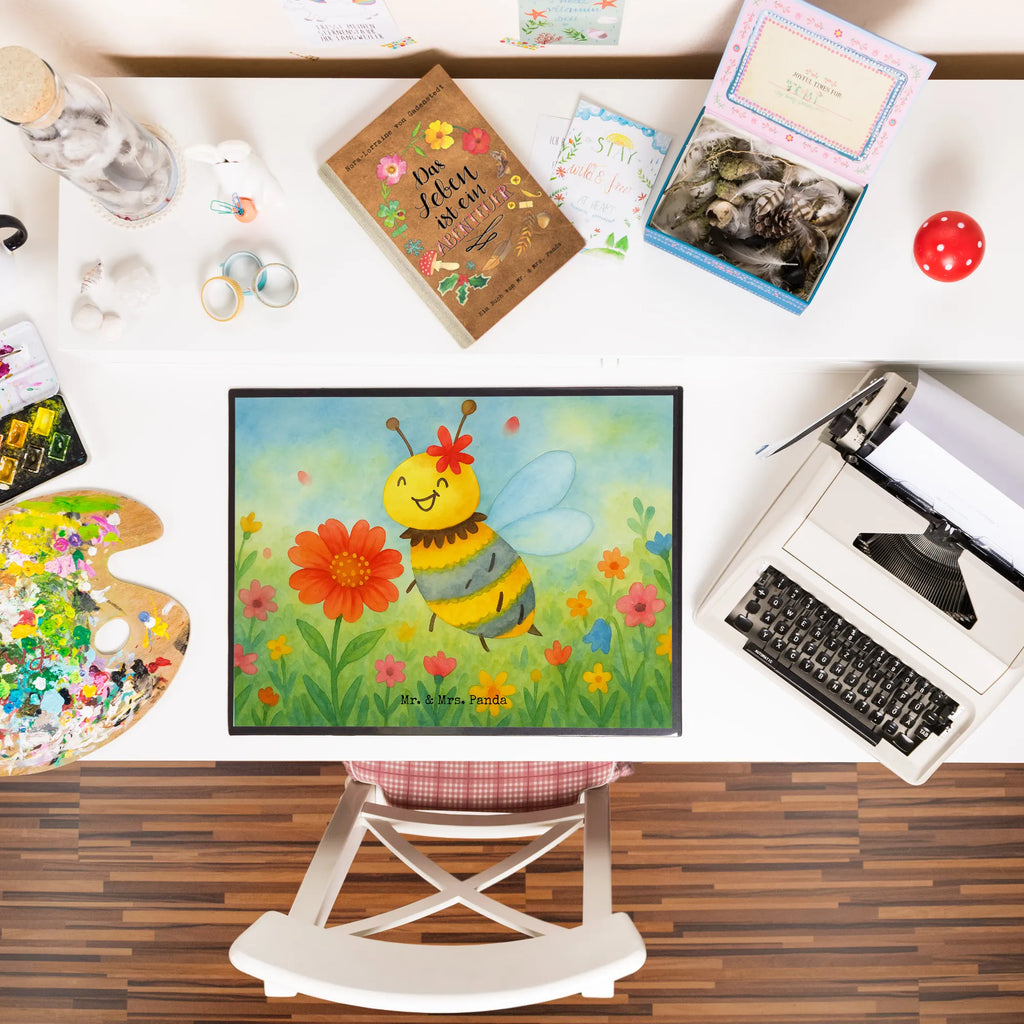 Desk pad bee flower Design Schreibunterlage, Schreibtischauflage, Bürobedarf, Büroartikel, Schreibwaren, Schreibtisch Unterlagen, Schreibtischunterlage Groß, Biene, Wespe, Hummel
