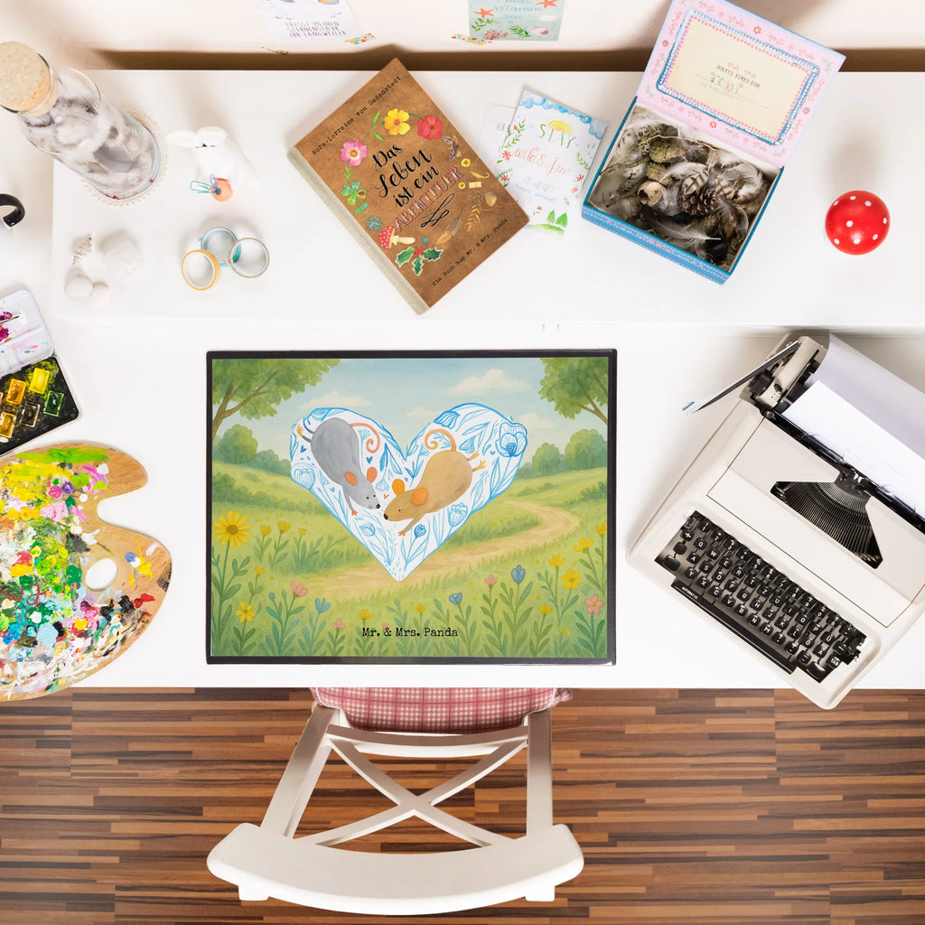 Podkładka na biurko Myszy serce Design Schreibunterlage, Schreibtischauflage, Bürobedarf, Büroartikel, Schreibwaren, Schreibtisch Unterlagen, Schreibtischunterlage Groß, Liebe, Partner, Freund, Freundin, Ehemann, Ehefrau, Heiraten, Verlobung, Heiratsantrag, Liebesgeschenk, Jahrestag, Hocheitstag, Maus, Mäuse, Liebesbotschaft, Liebesbeweis, Hochzeit, Lieblingsmensch, Gemeinsamkeit, Love, Geschenk für zwei