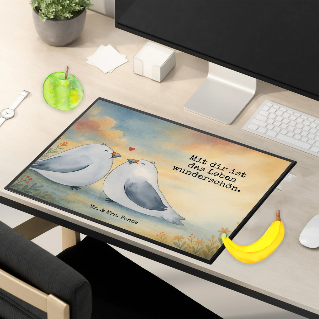 Podkładka na biurko Gołębia miłość Design Schreibunterlage, Schreibtischauflage, Bürobedarf, Büroartikel, Schreibwaren, Schreibtisch Unterlagen, Schreibtischunterlage Groß, Liebe, Partner, Freund, Freundin, Ehemann, Ehefrau, Heiraten, Verlobung, Heiratsantrag, Liebesgeschenk, Jahrestag, Hocheitstag, Turteltauben, Turteltäubchen, Tauben, Verliebt, Verlobt, Verheiratet, Geschenk Freundin, Geschenk Freund, Liebesbeweis, Hochzeitstag, Geschenk Hochzeit