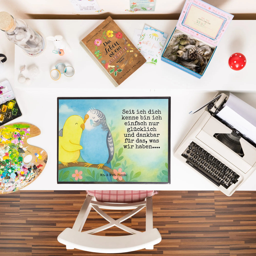 Schreibtischunterlage Wellensittich Liebe Design Bürobedarf, Schreibunterlage, Schreibtischunterlage Groß, Schreibtischauflage, Schreibtisch Unterlagen, Büroartikel, Schreibwaren, Liebe, Partner, Freund, Freundin, Ehemann, Ehefrau, Heiraten, Verlobung, Heiratsantrag, Liebesgeschenk, Jahrestag, Hocheitstag, Wellensittich, Vögel, Kuscheln, Vertrauen, Nähe