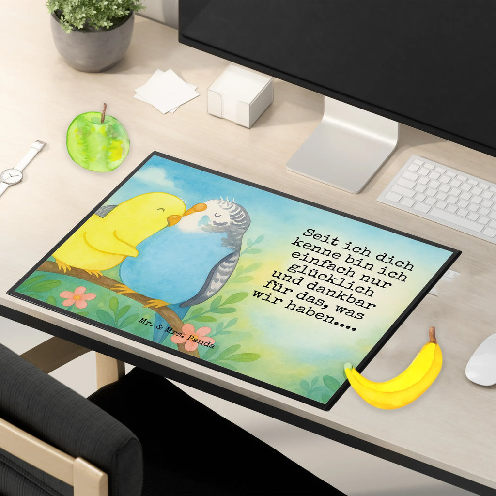 Schreibtischunterlage Wellensittich Liebe Design Bürobedarf, Schreibunterlage, Schreibtischunterlage Groß, Schreibtischauflage, Schreibtisch Unterlagen, Büroartikel, Schreibwaren, Liebe, Partner, Freund, Freundin, Ehemann, Ehefrau, Heiraten, Verlobung, Heiratsantrag, Liebesgeschenk, Jahrestag, Hocheitstag, Wellensittich, Vögel, Kuscheln, Vertrauen, Nähe