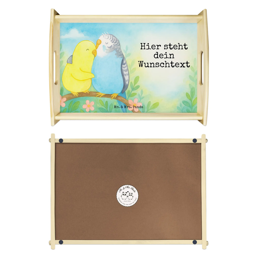 Personalised serving tray Parakeets in love Design Serviertablett mit Namen, Personalisiertes Tablett, Tablett mit Namen, Personalisiertes Küchentablett, Personalisiertes Serviertablett, Personalisiertes Frühstückstablett, Personalisiertes Holztablett, Personalisiertes Dekotablett, Liebe, Partner, Freund, Freundin, Ehemann, Ehefrau, Heiraten, Verlobung, Heiratsantrag, Liebesgeschenk, Jahrestag, Hocheitstag, Wellensittich, Kuscheln, Vertrauen, Vögel, Nähe