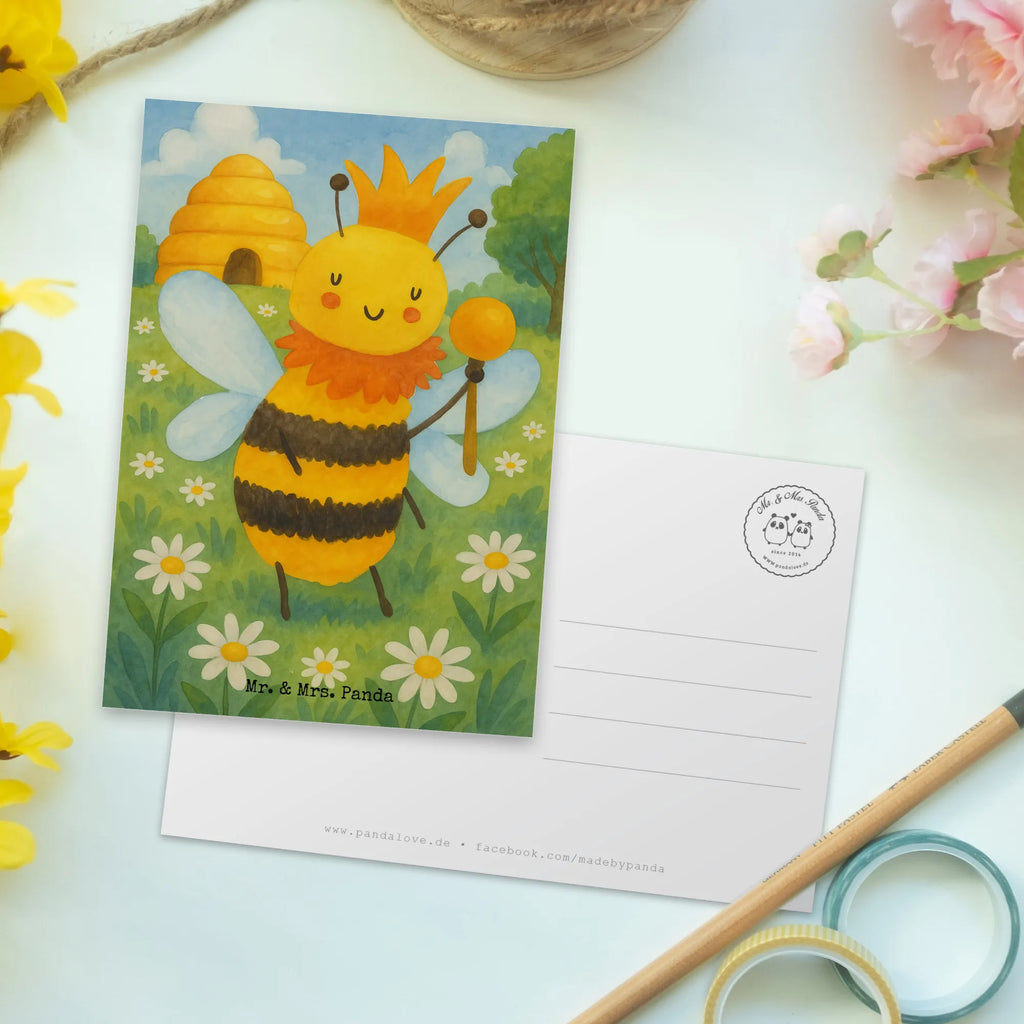 Postkarte Biene König Design Postkarte, Karte, Geschenkkarte, Grußkarte, Einladung, Ansichtskarte, Geburtstagskarte, Einladungskarte, Dankeskarte, Ansichtskarten, Einladung Geburtstag, Einladungskarten Geburtstag, Biene, Wespe, Hummel
