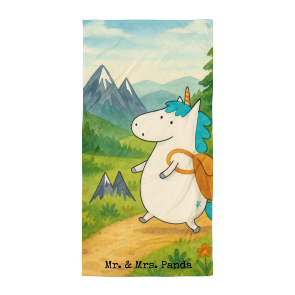 XL Badehandtuch Einhorn Bergsteiger Design Handtuch, Badetuch, Duschtuch, Strandtuch, Saunatuch, Einhorn, Einhörner, Einhorn Deko, Unicorn, Bergsteiger, Abenteuer, Berge, Abenteurer, Weltenbummler, Weltreise, Reisen, Urlaub, Entdecker
