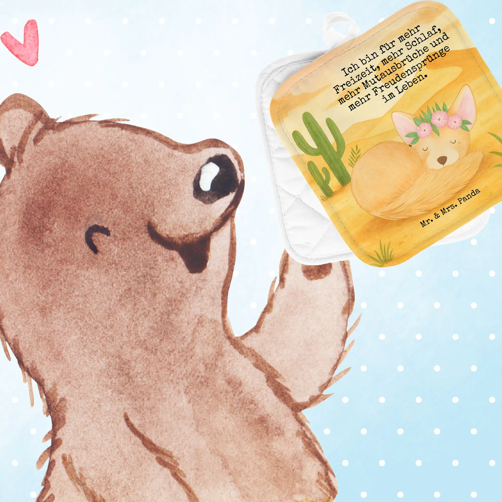 2er Set Topflappen  Wüstenfuchs Blumen Design Topflappen, Topfuntersetzer, Ofenhandschuh, Topflappen Set, Topflappen lustig, Topflappen mit Spruch, Ofenhandschuhe, Topfhandschuhe, Topfhandschuh, Topflappenset, Topflappen 2er Set, Schöne Topflappen, Afrika, Wildtiere, Wüste, Wüstenfuchs, Blumen, Blumenkranz, Glücklich