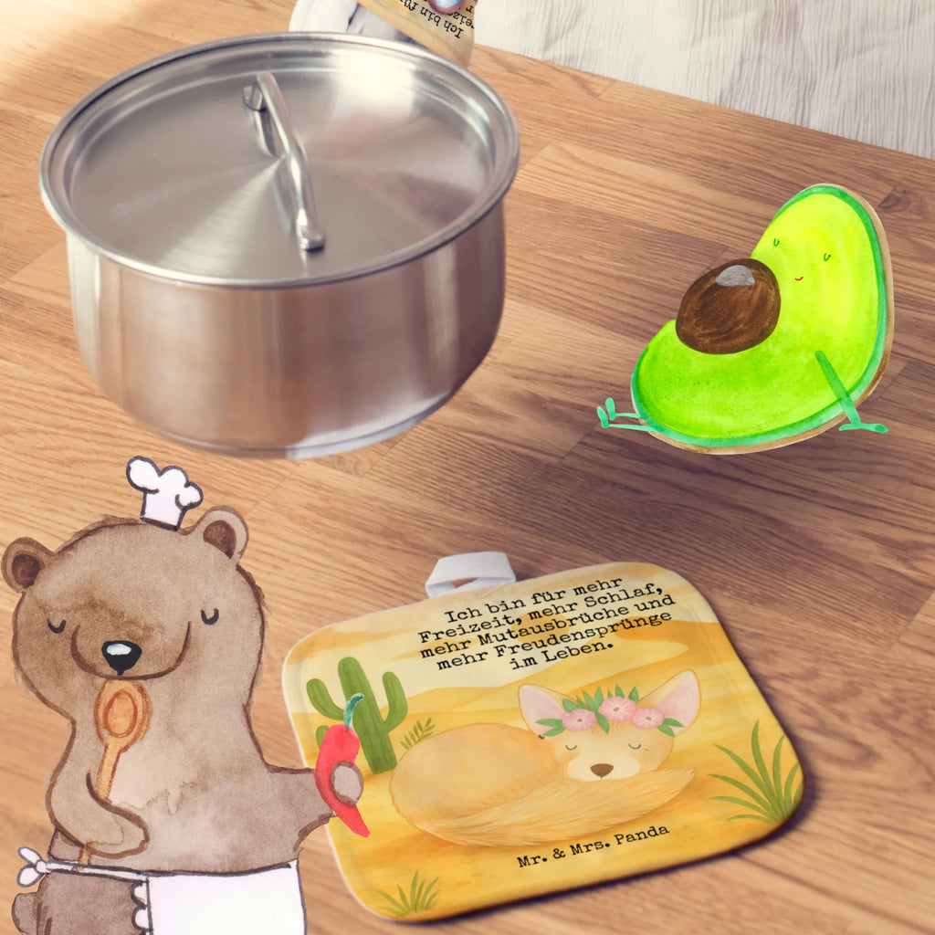 2er Set Topflappen  Wüstenfuchs Blumen Design Topflappen, Topfuntersetzer, Ofenhandschuh, Topflappen Set, Topflappen lustig, Topflappen mit Spruch, Ofenhandschuhe, Topfhandschuhe, Topfhandschuh, Topflappenset, Topflappen 2er Set, Schöne Topflappen, Afrika, Wildtiere, Wüste, Wüstenfuchs, Blumen, Blumenkranz, Glücklich