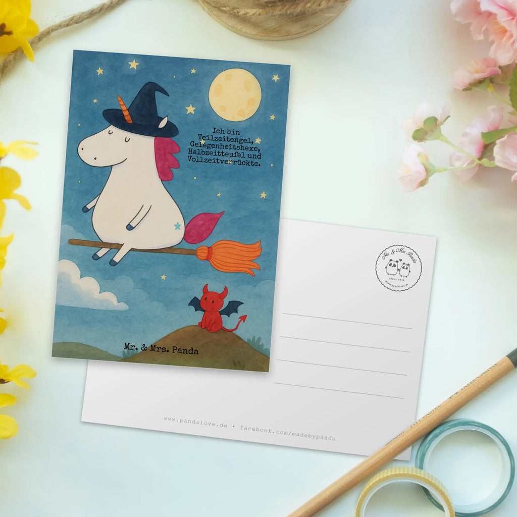 Postkarte Einhorn Hexe Design Postkarte, Karte, Geschenkkarte, Grußkarte, Einladung, Ansichtskarte, Geburtstagskarte, Einladungskarte, Dankeskarte, Ansichtskarten, Einladung Geburtstag, Einladungskarten Geburtstag, Einhorn, Einhörner, Einhorn Deko, Unicorn, Frau, Ehefrau, Hexe, Teufel, Engel, Verrückte, Freundin, Leben, Zicke