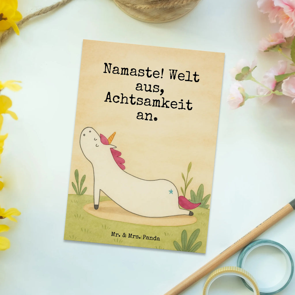Postcard unicorn yoga Design Einladungskarte, Ansichtskarte, Karte, Einladung, Postkarte, Ansichtskarten, Grußkarte, Geburtstagskarte, Einladungskarten Geburtstag, Einladung Geburtstag, Geschenkkarte, Dankeskarte, Einhorn, Einhörner, Einhorn Deko, Unicorn, Achtsamkeit, witzig, Joga, Namaste, süß, Yoga, Yogamatte, Entspannung, lustig, Sport