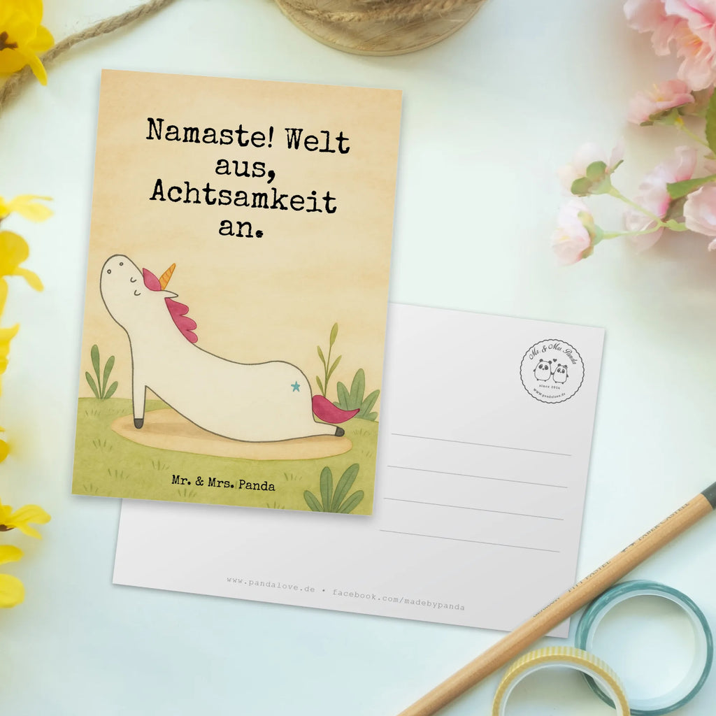 Postcard unicorn yoga Design Einladungskarte, Ansichtskarte, Karte, Einladung, Postkarte, Ansichtskarten, Grußkarte, Geburtstagskarte, Einladungskarten Geburtstag, Einladung Geburtstag, Geschenkkarte, Dankeskarte, Einhorn, Einhörner, Einhorn Deko, Unicorn, Achtsamkeit, witzig, Joga, Namaste, süß, Yoga, Yogamatte, Entspannung, lustig, Sport
