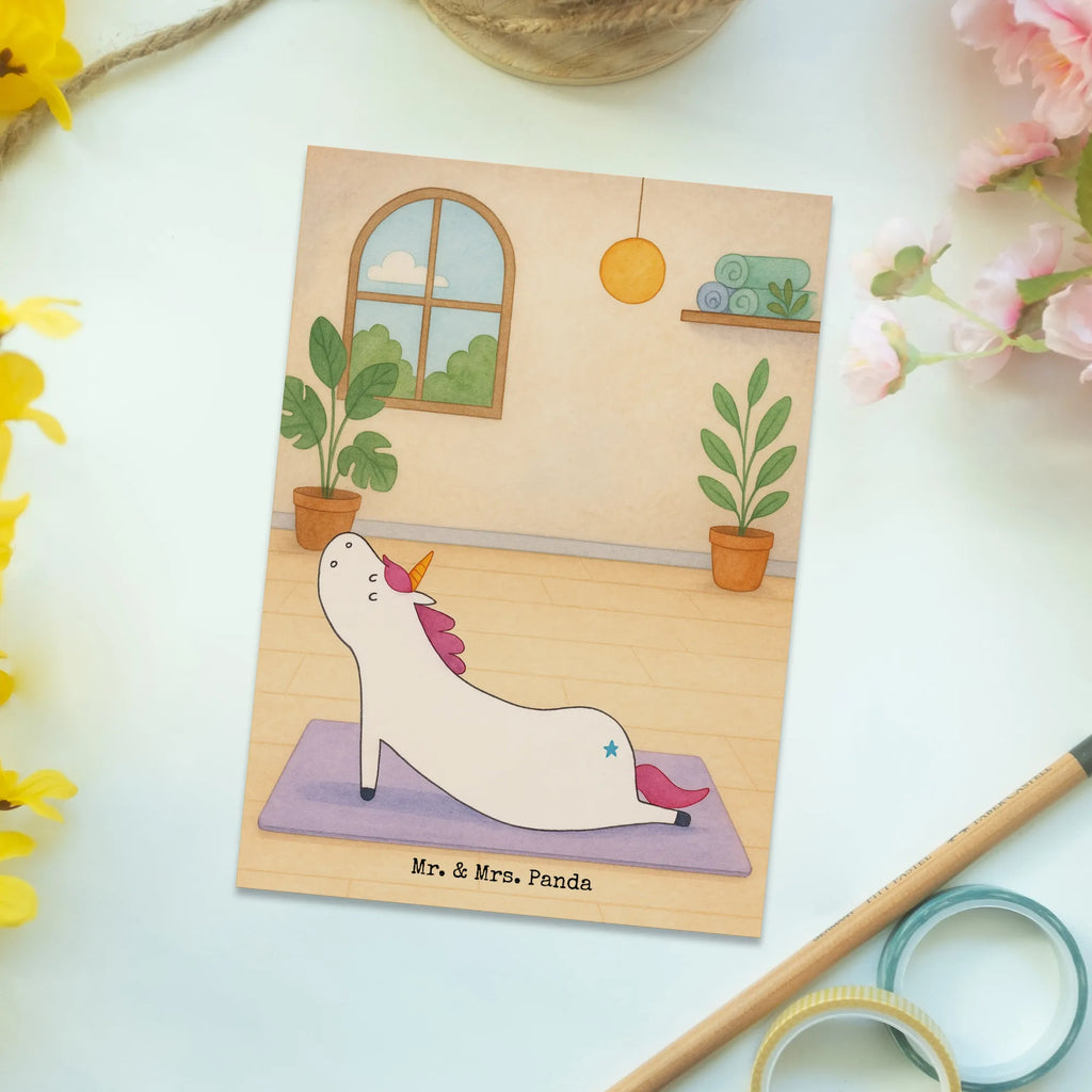 Postcard unicorn yoga Design Einladungskarte, Ansichtskarte, Karte, Einladung, Postkarte, Ansichtskarten, Grußkarte, Geburtstagskarte, Einladungskarten Geburtstag, Einladung Geburtstag, Geschenkkarte, Dankeskarte, Einhorn, Einhörner, Einhorn Deko, Unicorn, Achtsamkeit, witzig, Joga, Namaste, süß, Yoga, Yogamatte, Entspannung, lustig, Sport