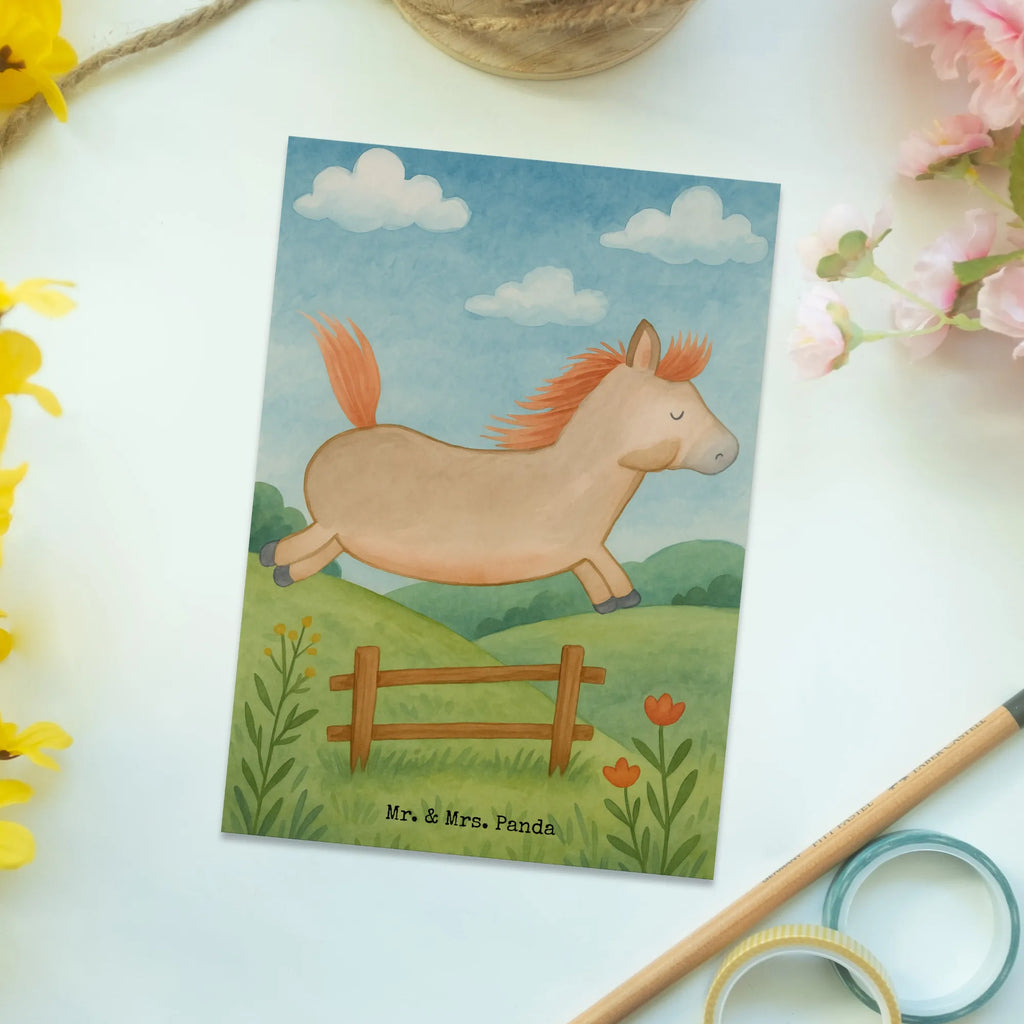 Postkarte Pferd Springen Design Einladung, Geburtstagskarte, Einladungskarten Geburtstag, Einladungskarte, Postkarte, Geschenkkarte, Ansichtskarte, Karte, Grußkarte, Dankeskarte, Ansichtskarten, Einladung Geburtstag, Bauernhof, Hoftiere, Landwirt, Landwirtin, Pferdebesitzer, Pferde, Pony, Stall, Pferdestall, ausreiten, Pferd, reiten