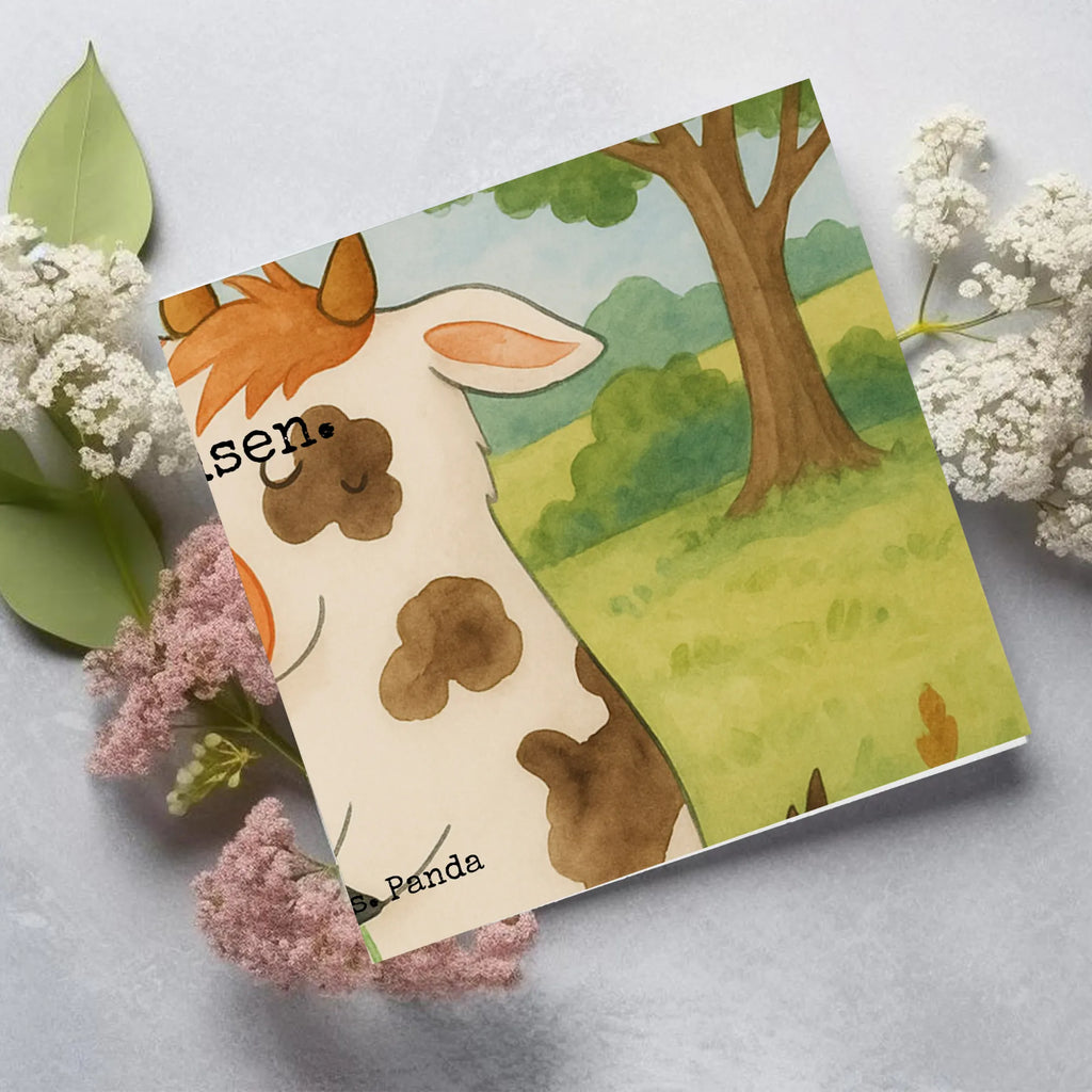 Deluxe Card Cow Design Karte, Grußkarte, Klappkarte, Einladungskarte, Glückwunschkarte, Hochzeitskarte, Geburtstagskarte, Hochwertige Grußkarte, Hochwertige Klappkarte, Bauernhof, Hoftiere, Landwirt, Landwirtin, Kuh, Kühe, Träume, Flausen, Spruch, Magie, Motivtion, Hof, Milch, Milchkuh