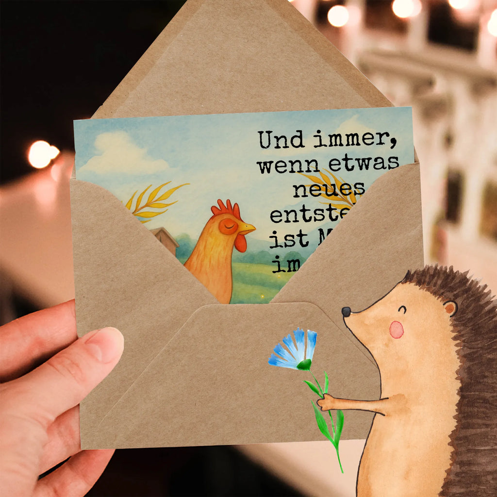 Karta Deluxe kurczak Dumny Design Karte, Grußkarte, Klappkarte, Einladungskarte, Glückwunschkarte, Hochzeitskarte, Geburtstagskarte, Hochwertige Grußkarte, Hochwertige Klappkarte, Bauernhof, Hoftiere, Landwirt, Landwirtin, Hahn, Henne, Hühner, Eier, Hof, Landleben, Motivation, Geburt, Magie, Spruch, Schwangerschaft