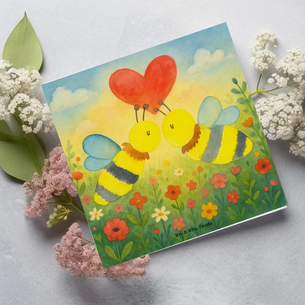 Deluxe Karte Biene Liebe Design Karte, Grußkarte, Klappkarte, Einladungskarte, Glückwunschkarte, Hochzeitskarte, Geburtstagskarte, Hochwertige Grußkarte, Hochwertige Klappkarte, Biene, Wespe, Hummel