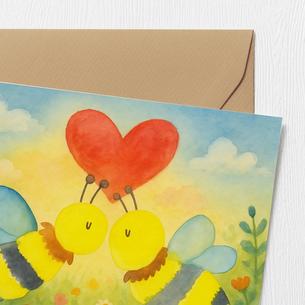 Deluxe Karte Biene Liebe Design Karte, Grußkarte, Klappkarte, Einladungskarte, Glückwunschkarte, Hochzeitskarte, Geburtstagskarte, Hochwertige Grußkarte, Hochwertige Klappkarte, Biene, Wespe, Hummel