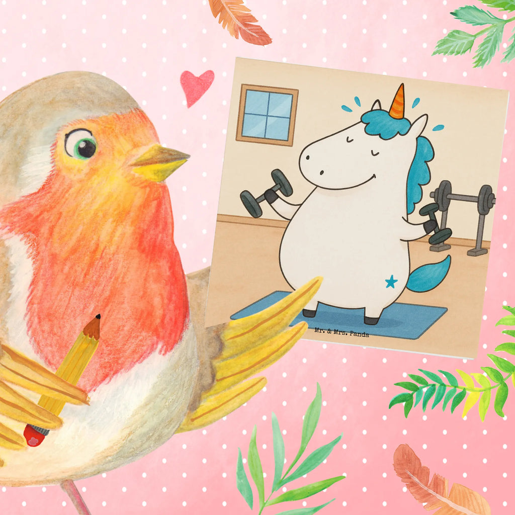 Deluxe Card unicorn fitness Design Karte, Grußkarte, Klappkarte, Einladungskarte, Glückwunschkarte, Hochzeitskarte, Geburtstagskarte, Hochwertige Grußkarte, Hochwertige Klappkarte, Einhorn, Einhörner, Einhorn Deko, Unicorn, Gym, Fitness, Fitnessstudio, Diät, Abnehmen, Sport, Pumpen, Geräte, Sixpack