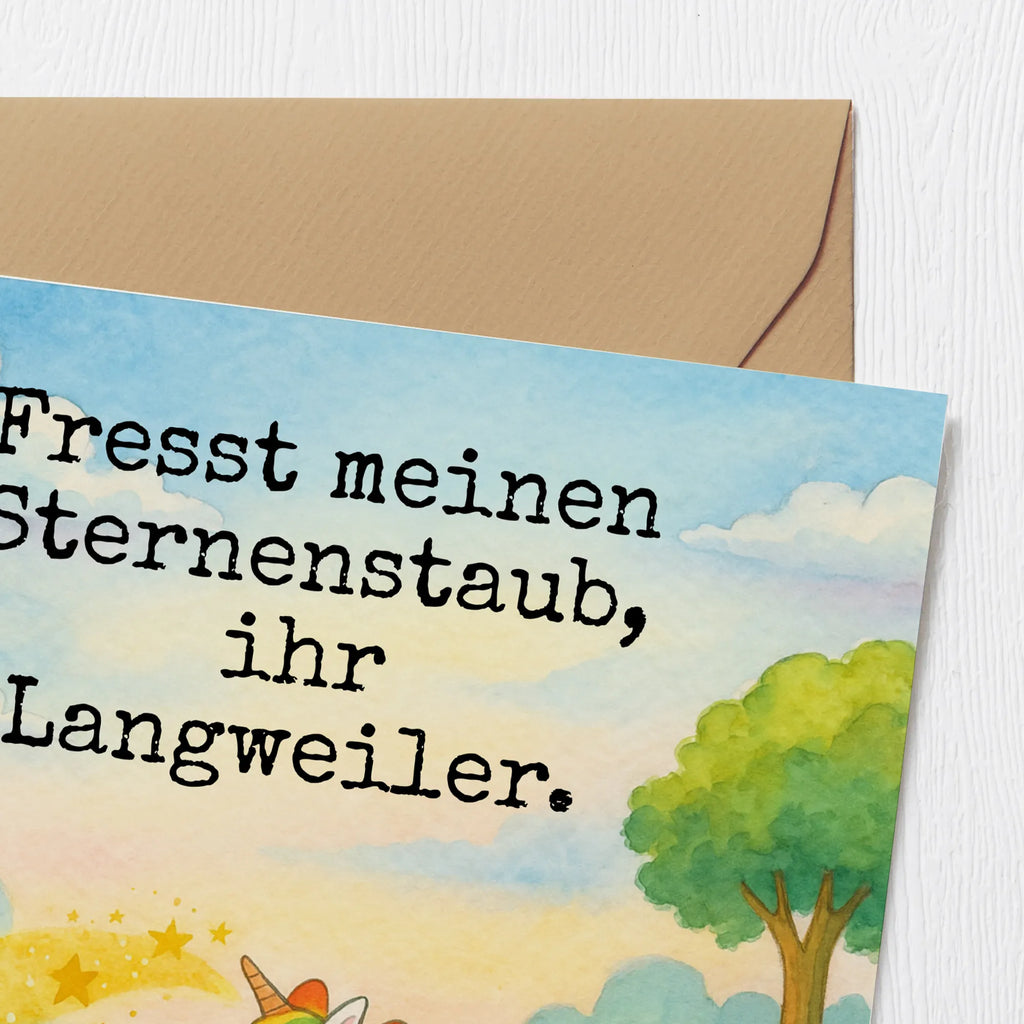 Deluxe Card unicorn happy Design Karte, Grußkarte, Klappkarte, Einladungskarte, Glückwunschkarte, Hochzeitskarte, Geburtstagskarte, Hochwertige Grußkarte, Hochwertige Klappkarte, Einhorn, Einhörner, Einhorn Deko, Unicorn, glücklich, fröhlich, Spaß, Freude, Lebensfreude, witzig, spannend, Lächeln, Lachen