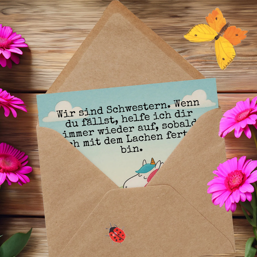 Deluxe Karte Einhörner Umarmen Design Karte, Grußkarte, Klappkarte, Einladungskarte, Glückwunschkarte, Hochzeitskarte, Geburtstagskarte, Hochwertige Grußkarte, Hochwertige Klappkarte, Einhorn, Einhörner, Einhorn Deko, Unicorn, Freundinnen, Freundin, BFF, Schwester, Schwestern, Familie, Geschwister, Sister, Liebe