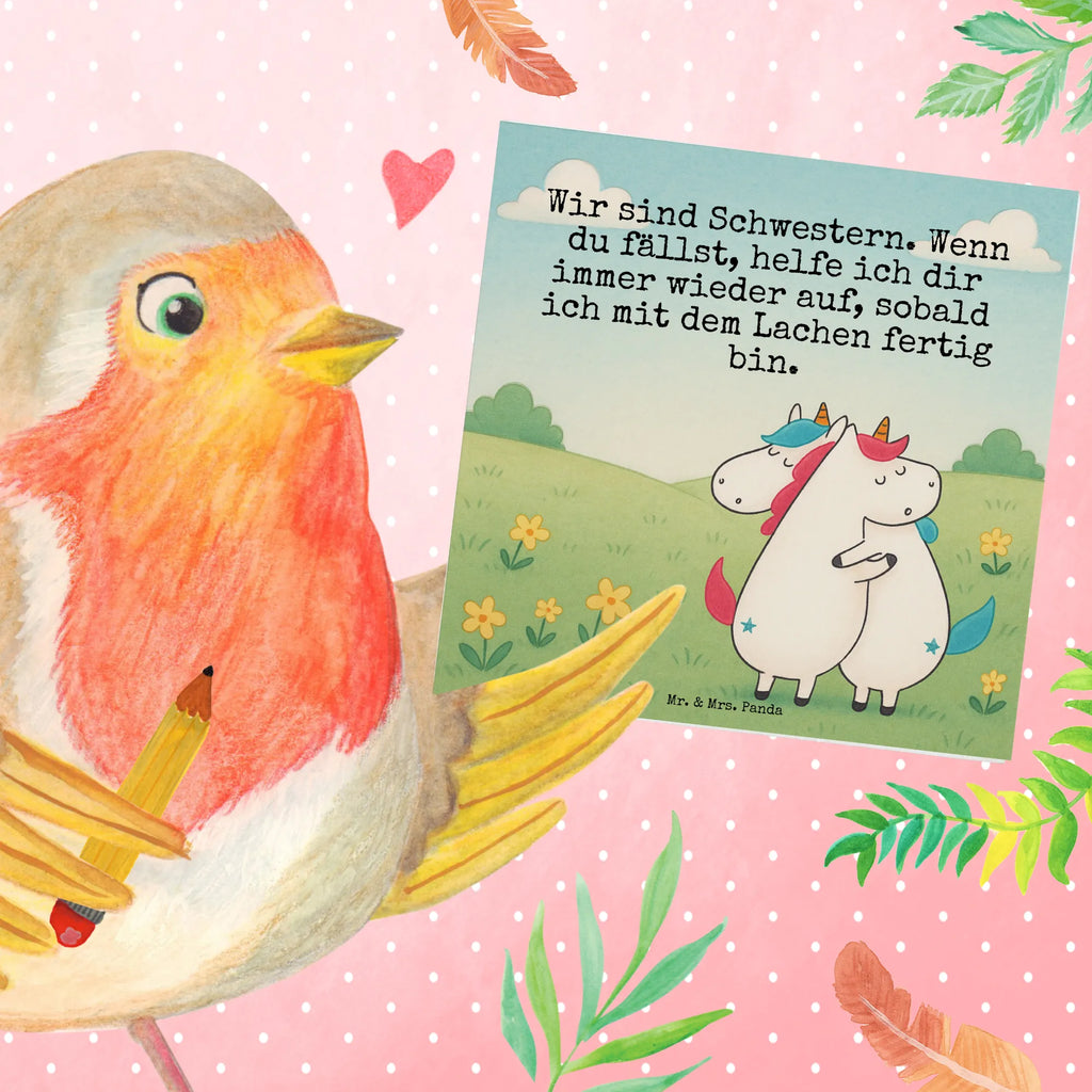 Deluxe Karte Einhörner Umarmen Design Karte, Grußkarte, Klappkarte, Einladungskarte, Glückwunschkarte, Hochzeitskarte, Geburtstagskarte, Hochwertige Grußkarte, Hochwertige Klappkarte, Einhorn, Einhörner, Einhorn Deko, Unicorn, Freundinnen, Freundin, BFF, Schwester, Schwestern, Familie, Geschwister, Sister, Liebe