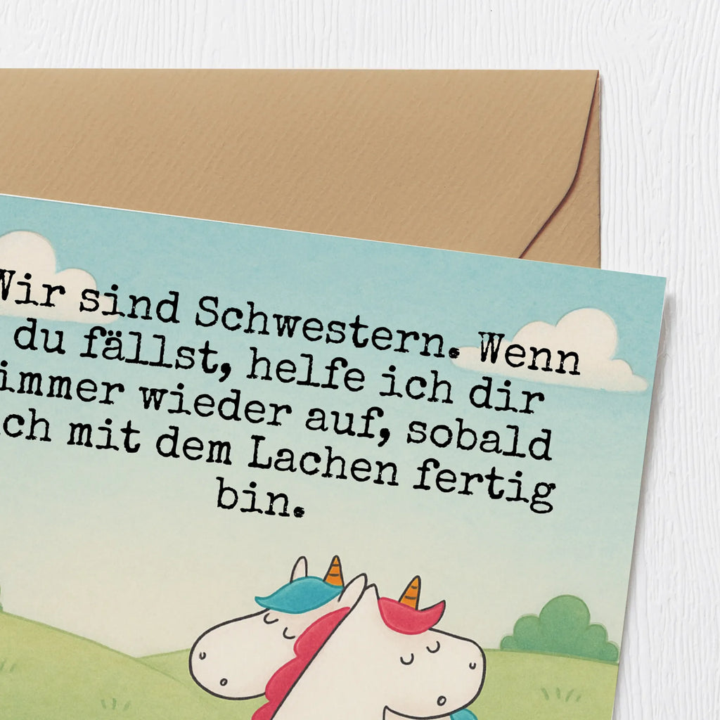 Deluxe Karte Einhörner Umarmen Design Karte, Grußkarte, Klappkarte, Einladungskarte, Glückwunschkarte, Hochzeitskarte, Geburtstagskarte, Hochwertige Grußkarte, Hochwertige Klappkarte, Einhorn, Einhörner, Einhorn Deko, Unicorn, Freundinnen, Freundin, BFF, Schwester, Schwestern, Familie, Geschwister, Sister, Liebe