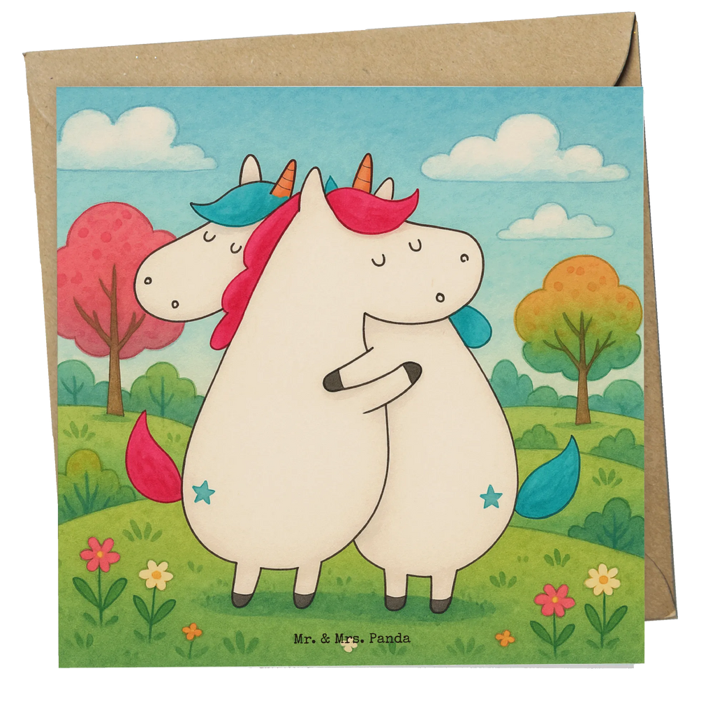 Deluxe Karte Einhörner Umarmen Design Karte, Grußkarte, Klappkarte, Einladungskarte, Glückwunschkarte, Hochzeitskarte, Geburtstagskarte, Hochwertige Grußkarte, Hochwertige Klappkarte, Einhorn, Einhörner, Einhorn Deko, Unicorn, Freundinnen, Freundin, BFF, Schwester, Schwestern, Familie, Geschwister, Sister, Liebe